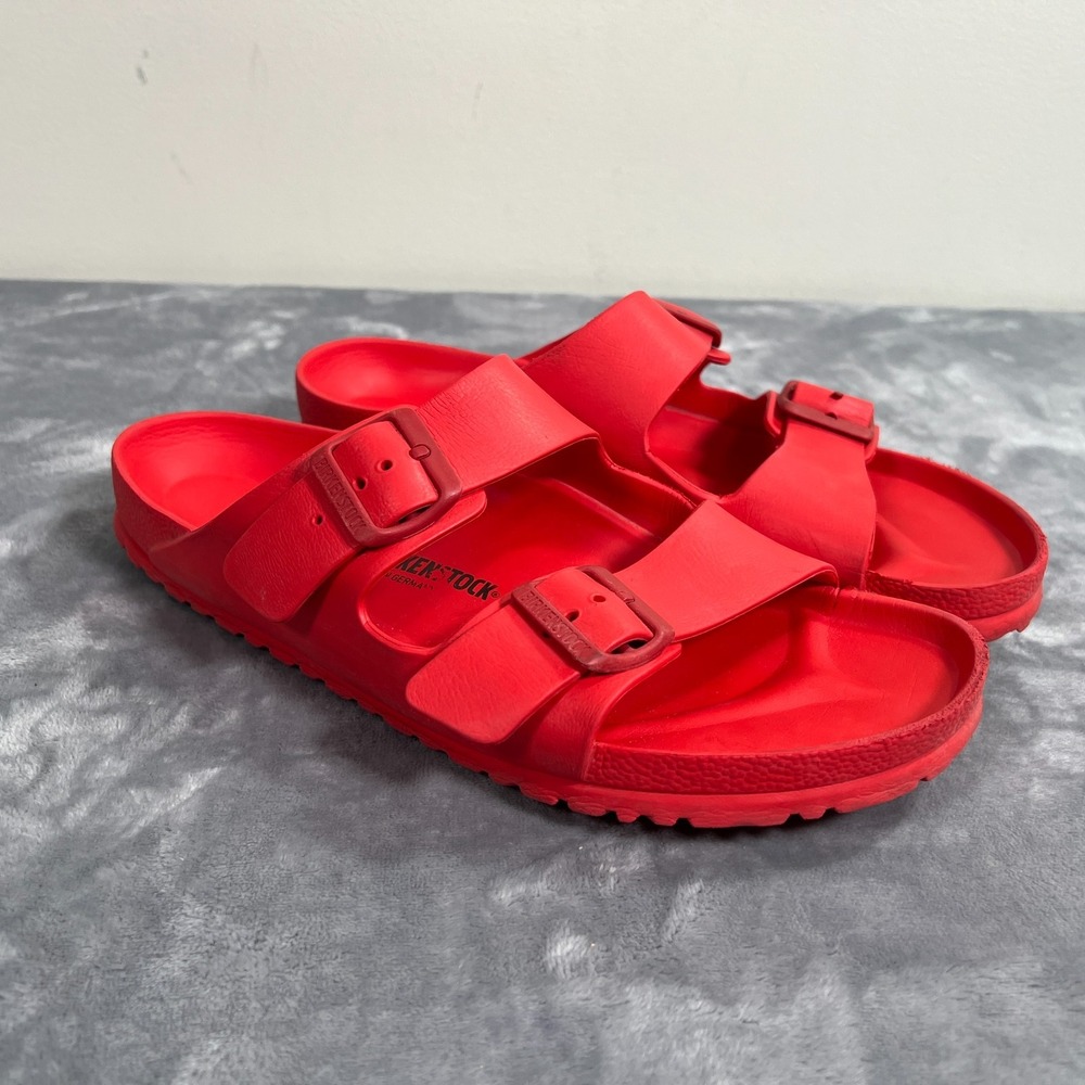 Birkenstock Arizona Essentials Eva Sandals Mens US 11 EU 44 Red Buckle Slip Ons